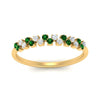 Load image into Gallery viewer, minimalist-emerald-stacking-band-in-yellow-gold-FD9962BGEMGRANGLE3-NL-YG.jpg