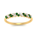 Load image into Gallery viewer, minimalist-emerald-stacking-band-in-yellow-gold-FD9962BGEMGRANGLE3-NL-YG.jpg
