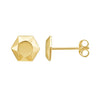 Load image into Gallery viewer, minimalist-hexagon-stud-earrings-in-14k-yellow-gold-FDRC17409-yg