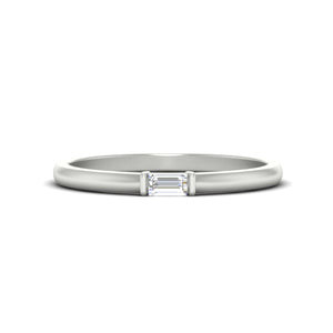 Horizontal Baguette Promise Ring