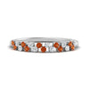 Load image into Gallery viewer, minimalist-orange-sapphire-stacking-band-in-white-gold-FD9962BGSAORANGLE3-NL-WG.jpg