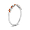 Load image into Gallery viewer, minimalist-orange-sapphire-stacking-band-in-white-gold-FD9962BGSAORANGLE3-NL-WG.jpg
