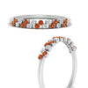 Load image into Gallery viewer, minimalist-orange-sapphire-stacking-band-in-white-gold-FD9962BGSAORANGLE3-NL-WG.jpg