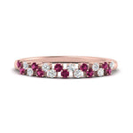 Load image into Gallery viewer, minimalist-pink-sapphire-stacking-band-in-rose-gold-FD9962BGSADRPIANGLE3-NL-RG.jpg
