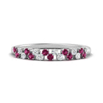 Load image into Gallery viewer, minimalist-pink-sapphire-stacking-band-in-white-gold-FD9962BGSADRPIANGLE3-NL-WG.jpg

