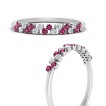 Load image into Gallery viewer, minimalist-pink-sapphire-stacking-band-in-white-gold-FD9962BGSADRPIANGLE3-NL-WG.jpg
