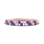 Load image into Gallery viewer, minimalist-purple-topaz-stacking-band-in-rose-gold-FD9962BGVITOANGLE3-NL-RG.jpg
