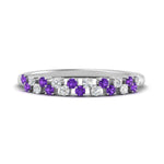 Load image into Gallery viewer, minimalist-purple-topaz-stacking-band-in-white-gold-FD9962BGVITOANGLE3-NL-WG.jpg

