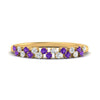 Load image into Gallery viewer, minimalist-purple-topaz-stacking-band-in-yellow-gold-FD9962BGVITOANGLE3-NL-YG.jpg