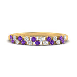 Load image into Gallery viewer, minimalist-purple-topaz-stacking-band-in-yellow-gold-FD9962BGVITOANGLE3-NL-YG.jpg
