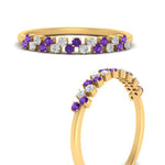 Load image into Gallery viewer, minimalist-purple-topaz-stacking-band-in-yellow-gold-FD9962BGVITOANGLE3-NL-YG.jpg

