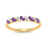Load image into Gallery viewer, minimalist-purple-topaz-stacking-band-in-yellow-gold-FD9962BGVITOANGLE3-NL-YG.jpg
