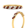 Load image into Gallery viewer, minimalist-ruby-stacking-band-in-yellow-gold-FD9962BGRUDRANGLE3-NL-YG.jpg
