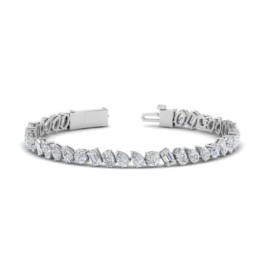 Mixed Diamond Cut Tennis Bracelet