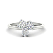 Three Stone Mixed Shape Diamond Ring