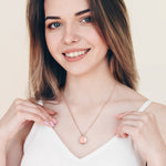 Load image into Gallery viewer, model-imageinitial-t-on-disc-pendant-in-rose-gold-fdpd11312-t
