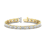 Load image into Gallery viewer, modern-east-west-set-emerald-cut-bracelet-yellow-gold-fdbrc10220em-17-00ct-nl-yg-hw
