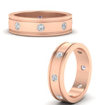 Load image into Gallery viewer, modern-mens-bezel-set-engagement-ring-in-rose-gold-fdm10342roangle3-nl-rg