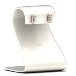 Load image into Gallery viewer, modern-single-baguette-earring-for-stacking-in-rose-gold-FD-EAR11011STAND-NL-RG.jpg?v=1751543623