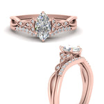 Load image into Gallery viewer, modern-split-shank-marquise-lab-diamond-wedding-set-in-rose-gold-FD9609MQANGLE3-NL-RG