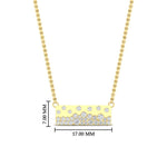 Load image into Gallery viewer, mountain-diamond-flush-set-bar-pendant-necklace-in-FDPD11362-NL-YG
