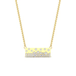 Load image into Gallery viewer, mountain-diamond-flush-set-bar-pendant-necklace-in-FDPD11362-NL-YG
