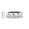 Load image into Gallery viewer, mountain-diamond-mens-wedding-band-with-pink-sapphire-in-white-gold-FD11127GSADRPI-NL-WG-HW.jpg