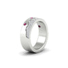 Load image into Gallery viewer, mountain-diamond-mens-wedding-band-with-pink-sapphire-in-white-gold-FD11127GSADRPIANGLE2-NL-WG.jpg