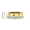 Load image into Gallery viewer, mountain-diamond-mens-wedding-band-with-pink-sapphire-in-yellow-gold-FD11127GSADRPI-NL-YG-HW.jpg