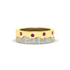 Load image into Gallery viewer, mountain-diamond-mens-wedding-band-with-pink-sapphire-in-yellow-gold-FD11127GSADRPI-NL-YG.jpg
