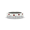 Load image into Gallery viewer, mountain-diamond-mens-wedding-band-with-ruby-in-white-gold-FD11127GRUDR-NL-WG.jpg