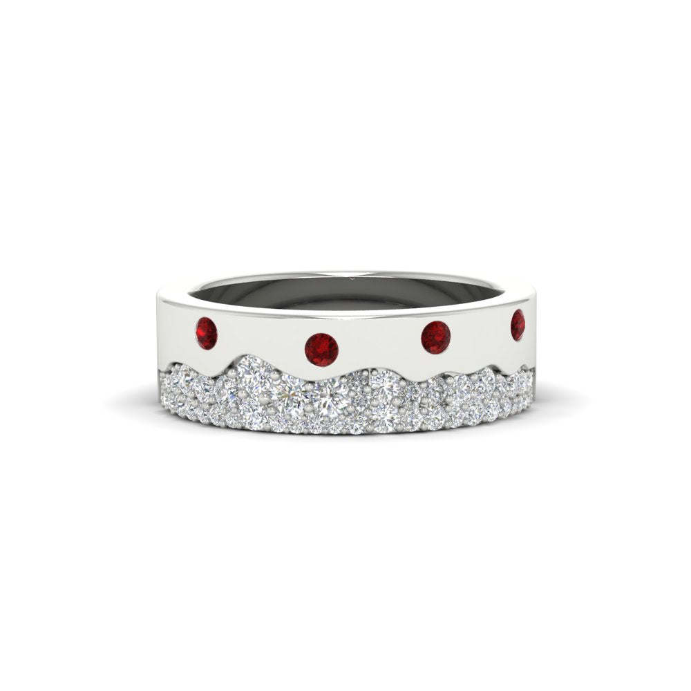 Mountain Stone Mens Wedding Ring