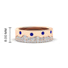 Load image into Gallery viewer, mountain-diamond-mens-wedding-band-with-sapphire-in-rose-gold-FD11127GSABL-NL-RG-HW.jpg