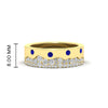 Load image into Gallery viewer, mountain-diamond-mens-wedding-band-with-sapphire-in-yellow-gold-FD11127GSABL-NL-YG-HW.jpg