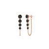 Load image into Gallery viewer, multi-black-diamond-chain-stud-earrings-in-rose-gold-FDEAR11134GBLACK-NL-RG