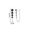 Load image into Gallery viewer, multi-black-diamond-chain-stud-earrings-in-white-gold-FDEAR11134GBLACK-NL-WG