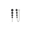 Load image into Gallery viewer, multi-black-diamond-chain-stud-earrings-in-white-gold-FDEAR11134GBLACK-NL-WG