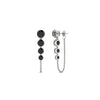 Load image into Gallery viewer, multi-black-diamond-chain-stud-earrings-in-white-gold-FDEAR11134GBLACK-NL-WG