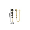 Load image into Gallery viewer, multi-black-diamond-chain-stud-earrings-in-yellow-gold-FDEAR11134GBLACK-NL-YG