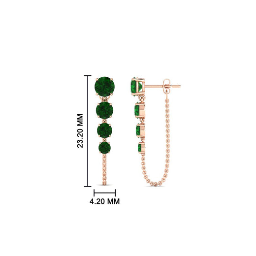 multi-emerald-chain-stud-earrings-in-rose-gold-FDEAR11134GEMGR-NL-RG