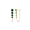 Load image into Gallery viewer, multi-emerald-chain-stud-earrings-in-rose-gold-FDEAR11134GEMGR-NL-RG