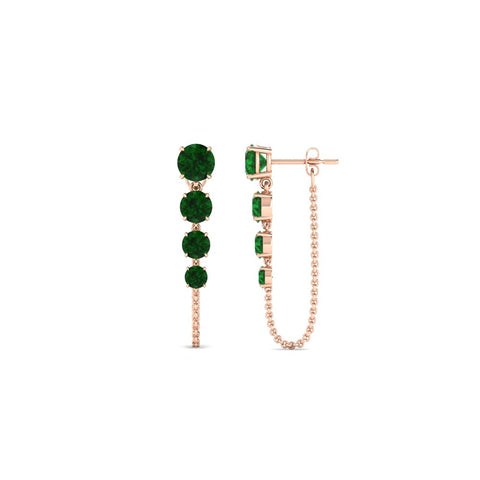 multi-emerald-chain-stud-earrings-in-rose-gold-FDEAR11134GEMGR-NL-RG