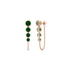 Load image into Gallery viewer, multi-emerald-chain-stud-earrings-in-rose-gold-FDEAR11134GEMGR-NL-RG