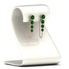 Load image into Gallery viewer, multi-emerald-chain-stud-earrings-in-rose-gold-FDEAR11134GEMGR-NL-RG