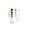 Load image into Gallery viewer, multi-emerald-chain-stud-earrings-in-white-gold-FDEAR11134GEMGR-NL-WG