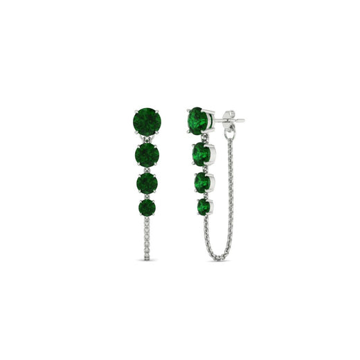 multi-emerald-chain-stud-earrings-in-white-gold-FDEAR11134GEMGR-NL-WG