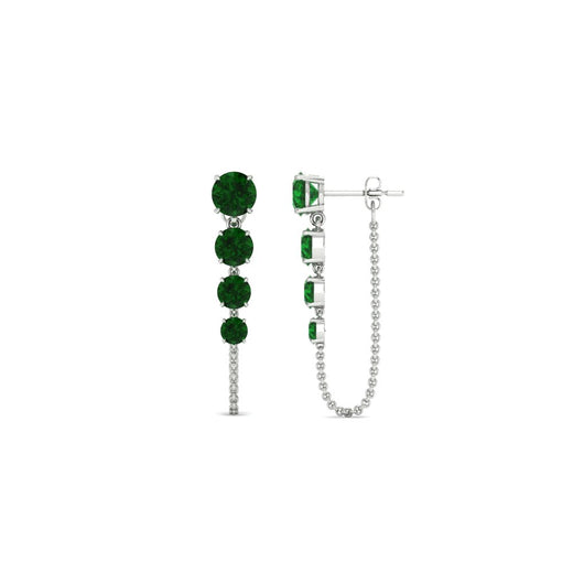 multi-emerald-chain-stud-earrings-in-white-gold-FDEAR11134GEMGR-NL-WG