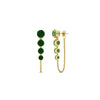 Load image into Gallery viewer, multi-emerald-chain-stud-earrings-in-yellow-gold-FDEAR11134GEMGR-NL-YG