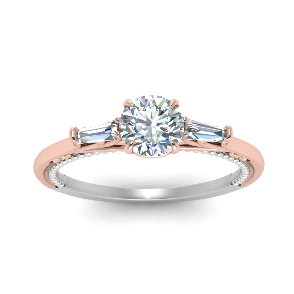 Three Stone Baguette Diamond Ring