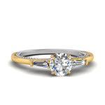 Load image into Gallery viewer, Multi Gold 3 Stone Baguette Ring
